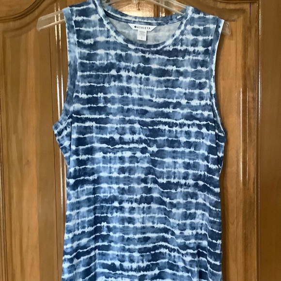Athleta Tops - Athleta Blue Tie-Dye Muscle Tee